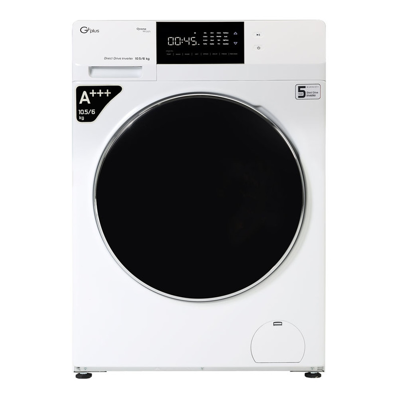 تصویر  ماشین لباسشویی جی پلاس مدل GWM-MD106W ظرفیت 10.5 کیلوگرم
