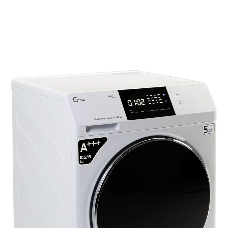 تصویر  ماشین لباسشویی جی پلاس مدل GWM-MD106W ظرفیت 10.5 کیلوگرم